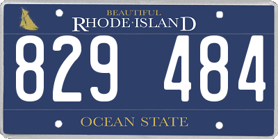 RI license plate 829484