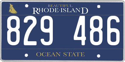 RI license plate 829486
