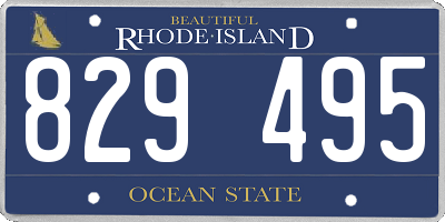 RI license plate 829495