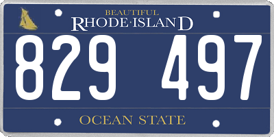 RI license plate 829497