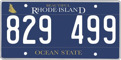 RI license plate 829499