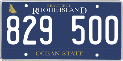 RI license plate 829500