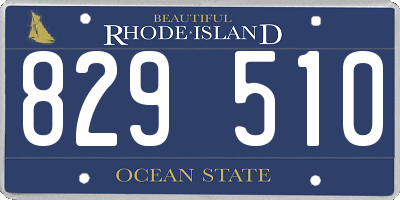 RI license plate 829510