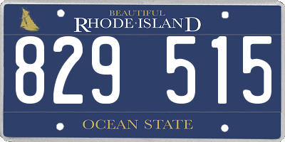 RI license plate 829515