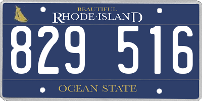 RI license plate 829516