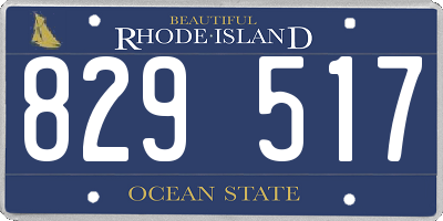 RI license plate 829517