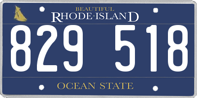 RI license plate 829518