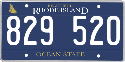 RI license plate 829520
