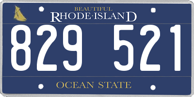 RI license plate 829521