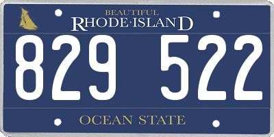 RI license plate 829522