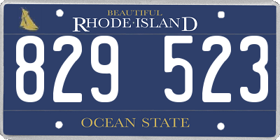 RI license plate 829523