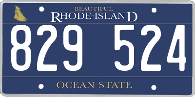 RI license plate 829524