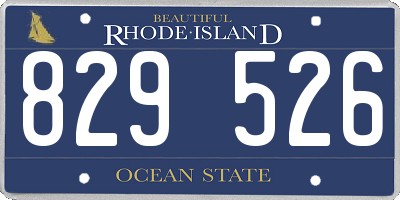 RI license plate 829526