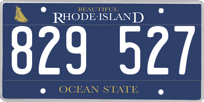 RI license plate 829527