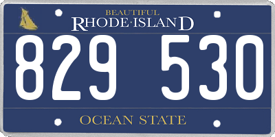 RI license plate 829530