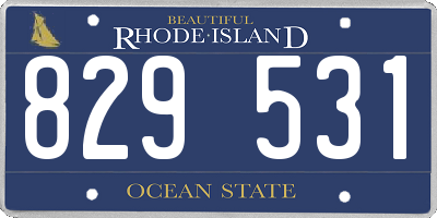 RI license plate 829531