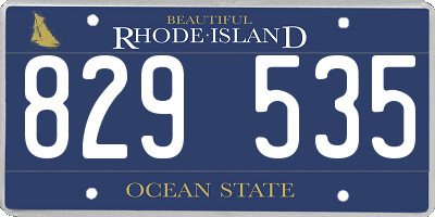 RI license plate 829535