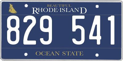 RI license plate 829541