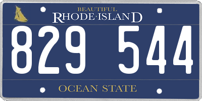 RI license plate 829544