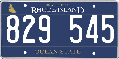 RI license plate 829545