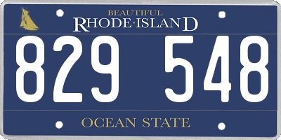 RI license plate 829548