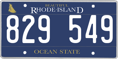 RI license plate 829549