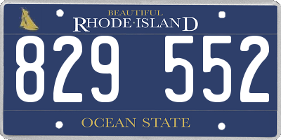 RI license plate 829552