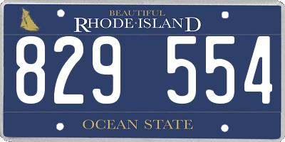 RI license plate 829554