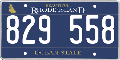 RI license plate 829558