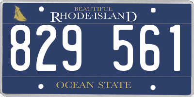 RI license plate 829561