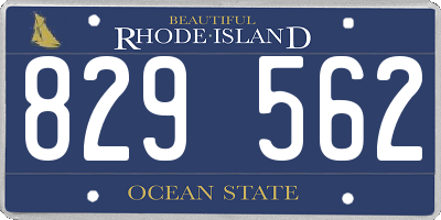RI license plate 829562