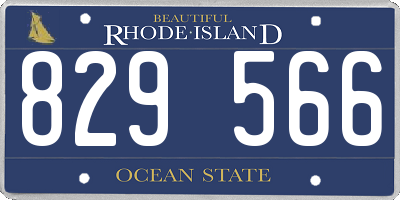 RI license plate 829566