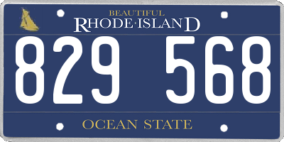 RI license plate 829568