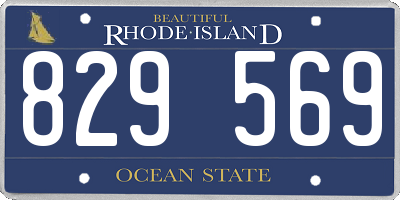 RI license plate 829569