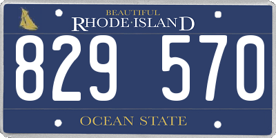 RI license plate 829570