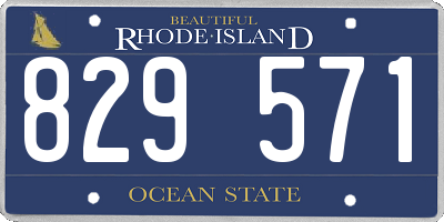 RI license plate 829571