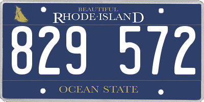 RI license plate 829572