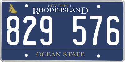 RI license plate 829576