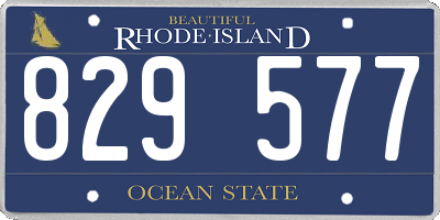 RI license plate 829577