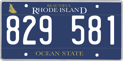 RI license plate 829581
