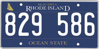 RI license plate 829586