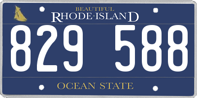 RI license plate 829588
