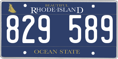 RI license plate 829589
