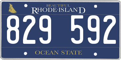 RI license plate 829592