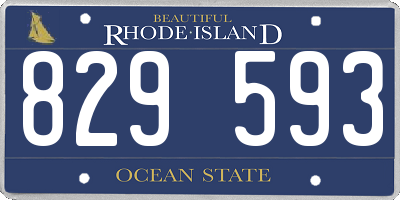 RI license plate 829593