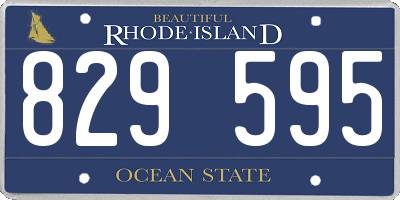 RI license plate 829595