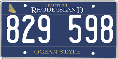 RI license plate 829598