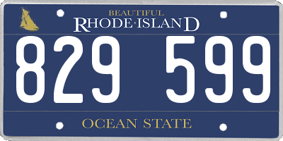 RI license plate 829599