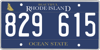 RI license plate 829615