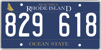 RI license plate 829618